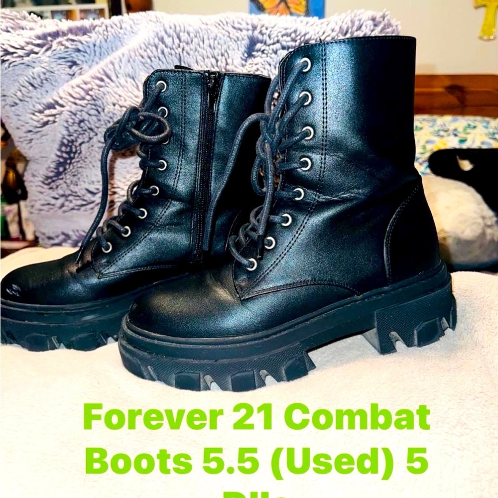 Forever 21 Combat boots 5.5